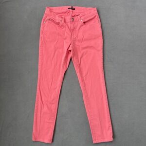 Eileen Fisher Jeans Womens 4 Pink Slim Low Rise Stretch Organic Cotton Denim